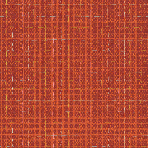 {New Arrival} Art Gallery Fabrics Checkered Elements Tweed Pimento
