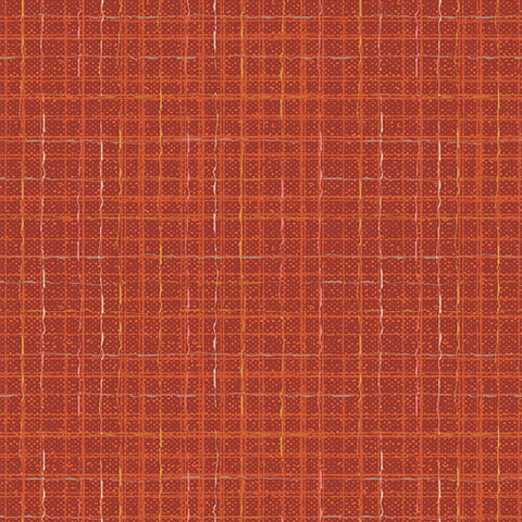 {New Arrival} Art Gallery Fabrics Checkered Elements Tweed Pimento