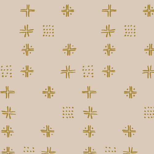 {New Arrival} Art Gallery Fabrics Charming One Mudcloth Wheat
