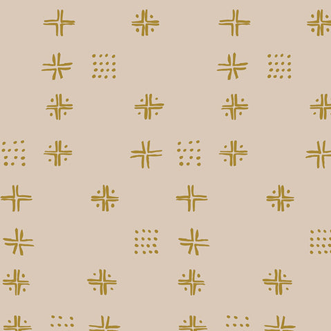 {New Arrival} Art Gallery Fabrics Charming One Mudcloth Wheat