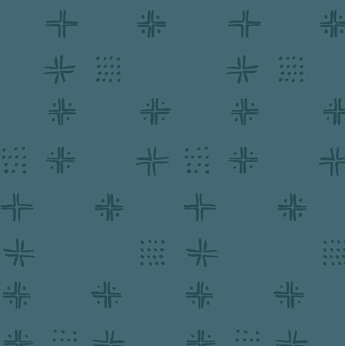 {New Arrival} Art Gallery Fabrics Charming One Mudcloth Teal