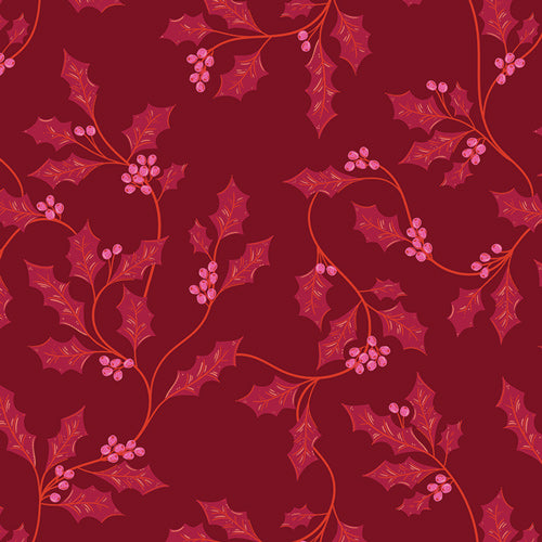 New Arrival} Art Gallery Fabrics Christmas in Colour Berry & Bloom