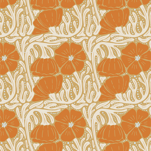 {Pre-Order June} Art Gallery Fabrics Coyote Hill Poppy Patch Autumn