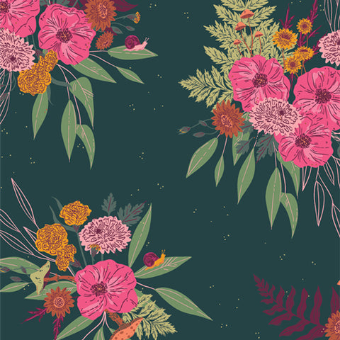 {Pre-Order July} Art Gallery Fabrics THE CUR8TOR - Bohemia Moon Forest Echoes
