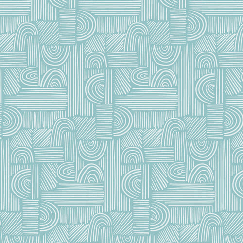 {New Arrival} Art Gallery Fabrics THE CUR8TOR - Botanica Moment of Zen Aqua