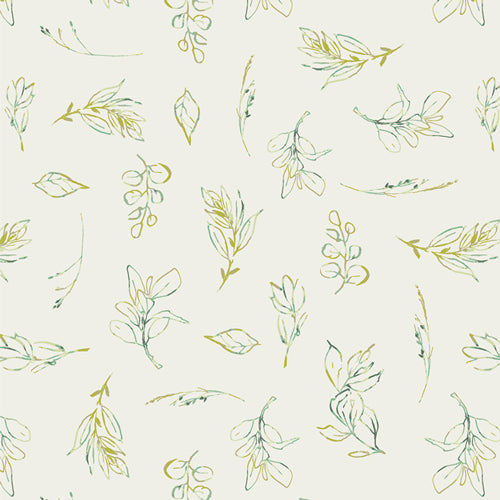 {New Arrival} Art Gallery Fabrics THE CUR8TOR - Botanica Sprinkled Sprigs