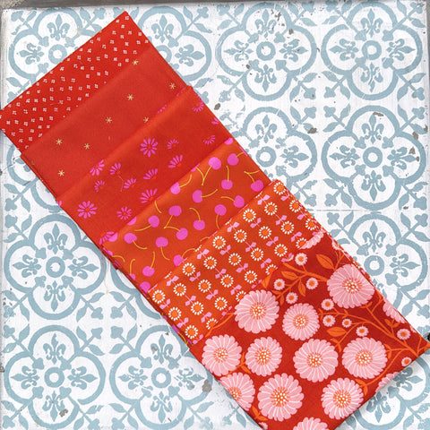 {New Arrival} Moda Ruby Star Society Sampler Curated Fat EIGHTH Bundle x 6 Cayenne