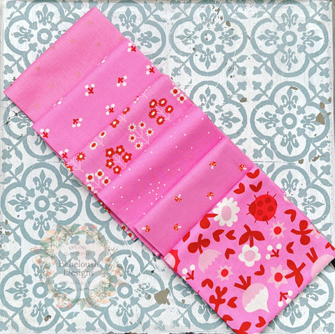 {New Arrival} Moda Ruby Star Society Sampler Curated Fat Quarter Bundle x 6 Lipstick Kiss