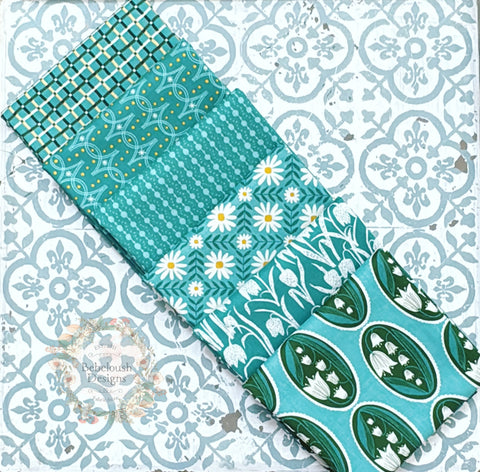 {New Arrival} Moda Ruby Star Society Sampler Curated Fat Quarter Bundle x 6 Paper Watercress
