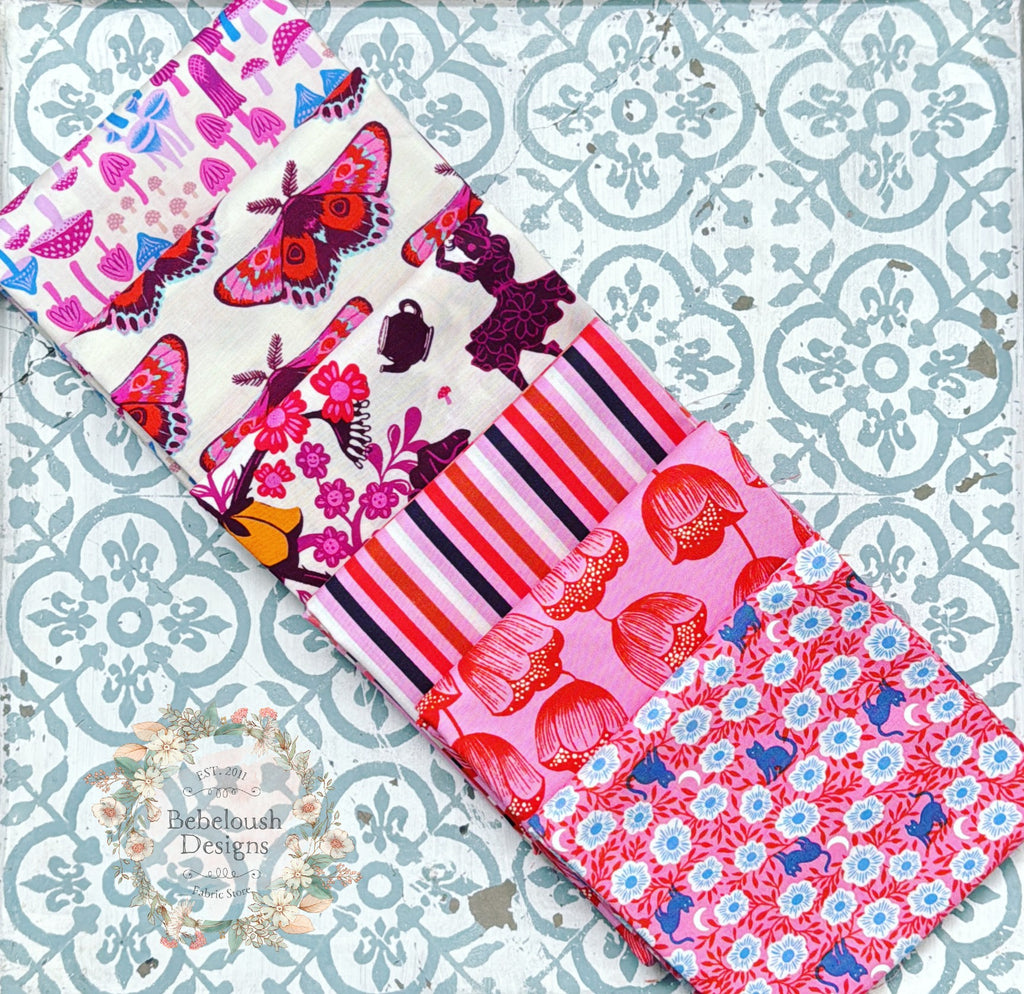 {New Arrival} Moda Ruby Star Society Curated Fat EIGHTH Bundle x 6 Firefly Moth