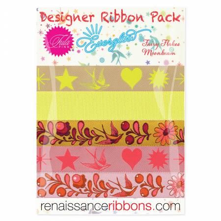 {New Arrival} Tula Pink Everglow Designer Ribbon Pack Moonglow