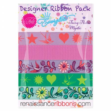 {New Arrival} Tula Pink Everglow Designer Ribbon Pack Mystic