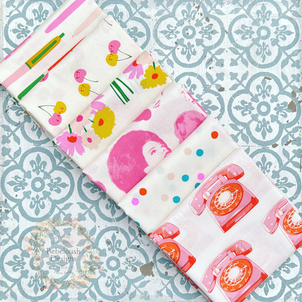 {New Arrival} Moda Ruby Star Society Curated Fat EIGHTH Bundle x 6 Retro Natural