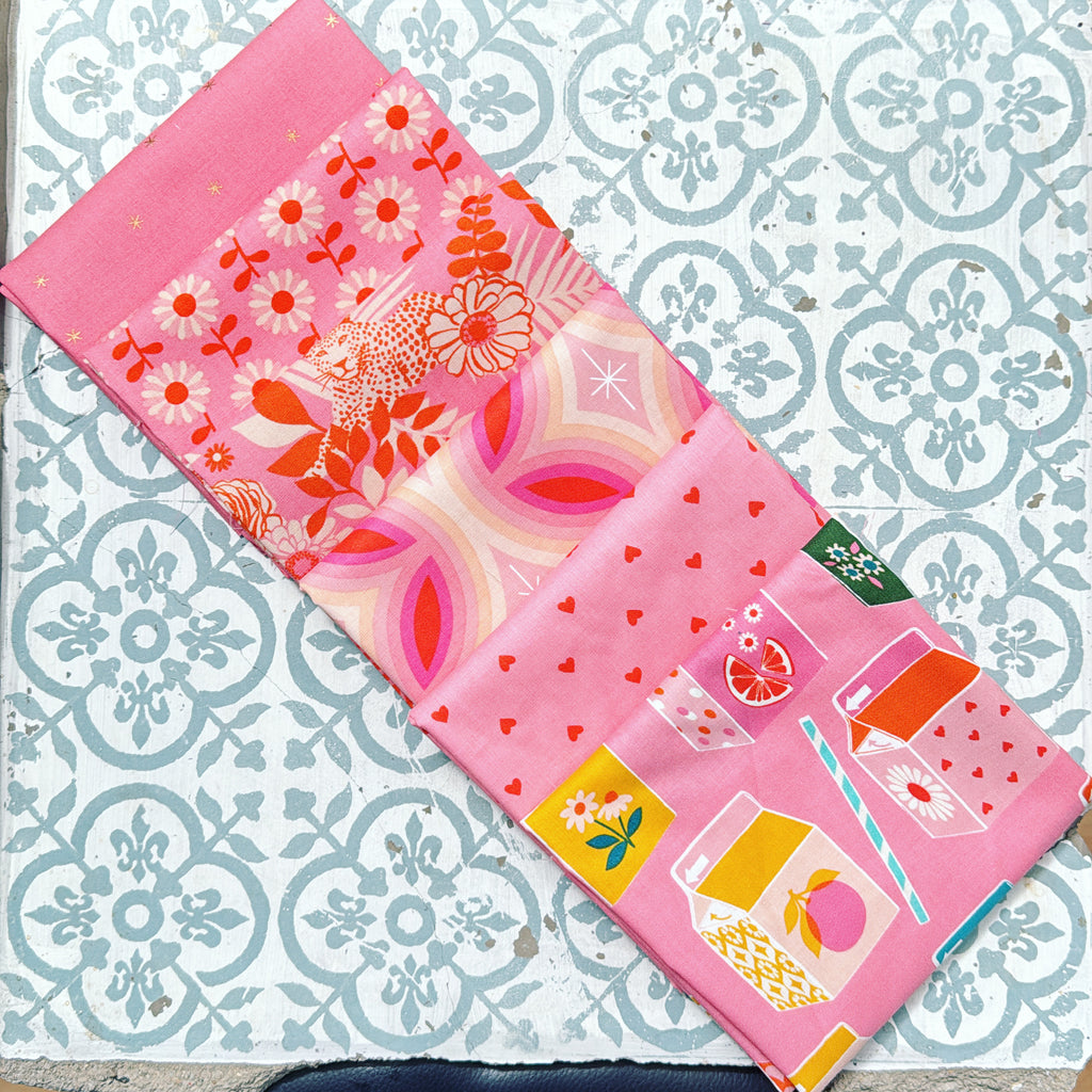 {New Arrival} Moda Ruby Star Society Sampler Curated Fat Quarter Bundle x 6 Juice Box Sorbet