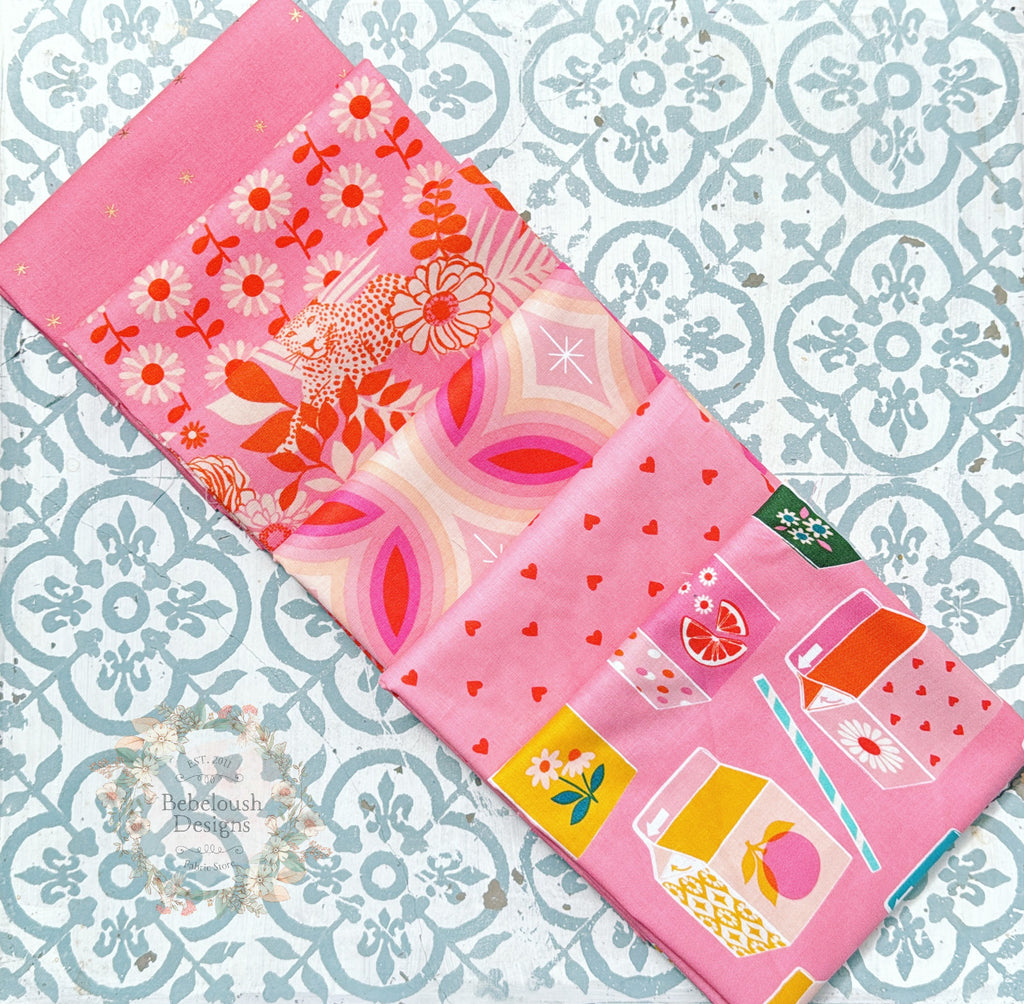 {New Arrival} Moda Ruby Star Society Sampler Curated Fat Quarter Bundle x 6 Juice Box Sorbet