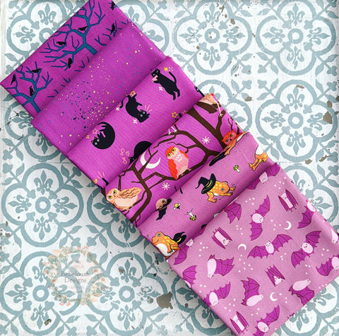 {New Arrival} Moda Ruby Star Society Sampler Curated Fat Quarter Bundle x 6 Halloween Edition Witchy
