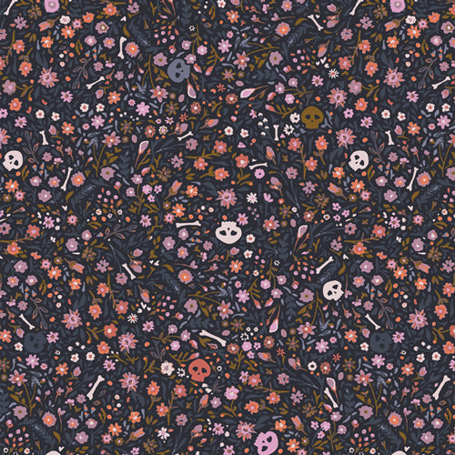 {New Arrival} Art Gallery Fabrics Eerie Boneyard Nocturnal