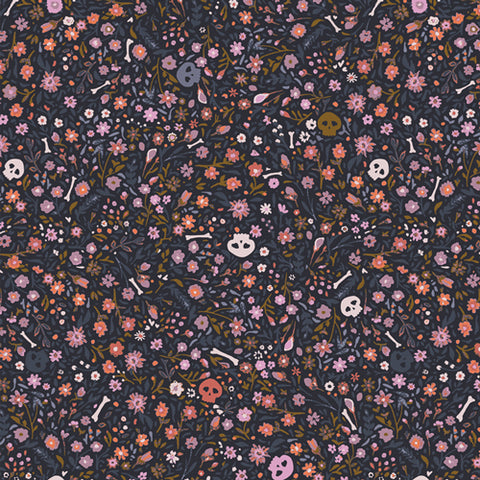 {New Arrival} Art Gallery Fabrics Eerie Boneyard Nocturnal