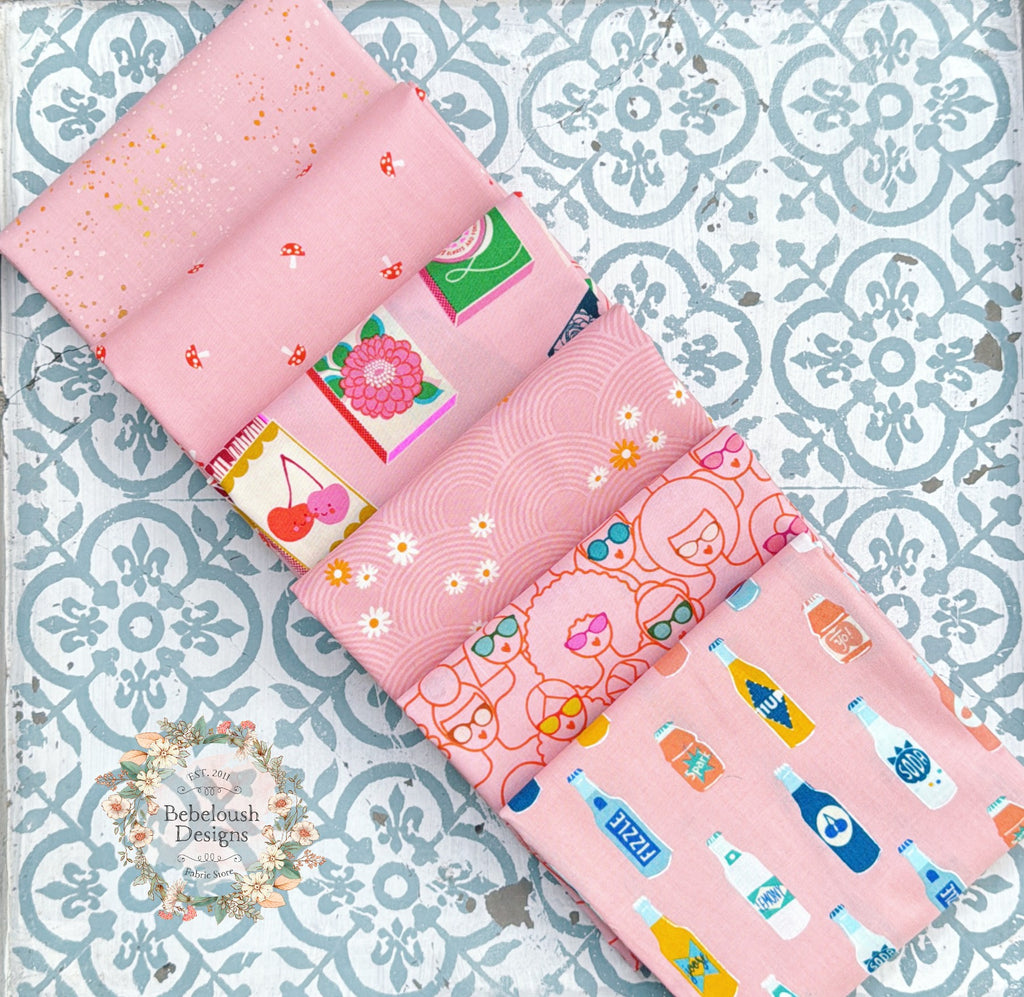 {New Arrival} Moda Ruby Star Society Sampler Curated Fat Quarter Bundle x 6 Pop Soda Balmy