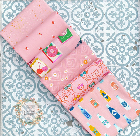 {New Arrival} Moda Ruby Star Society Sampler Curated Fat Quarter Bundle x 6 Pop Soda Balmy