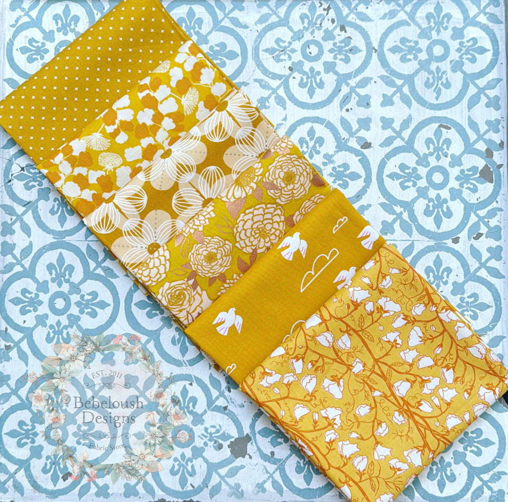 {New Arrival} Moda Ruby Star Society Sampler Curated Fat Quarter Bundle x 6 Sunbeam