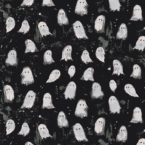 {Pre-Order June} Art Gallery Fabrics Enshadow Oh My Ghost Noir