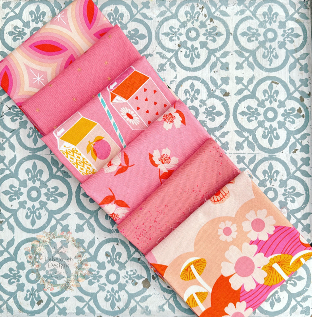 {New Arrival} Moda Ruby Star Society Sampler Curated Fat Quarter Bundle x 6 Zinnia Daydreamer