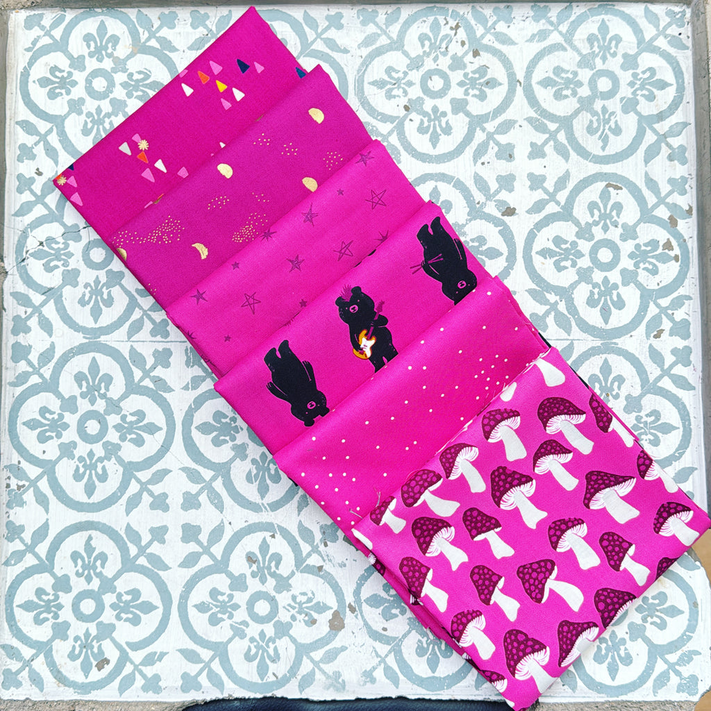 {New Arrival} Moda Ruby Star Society Sampler Curated Fat Quarter Bundle x 6 Berry Kiss