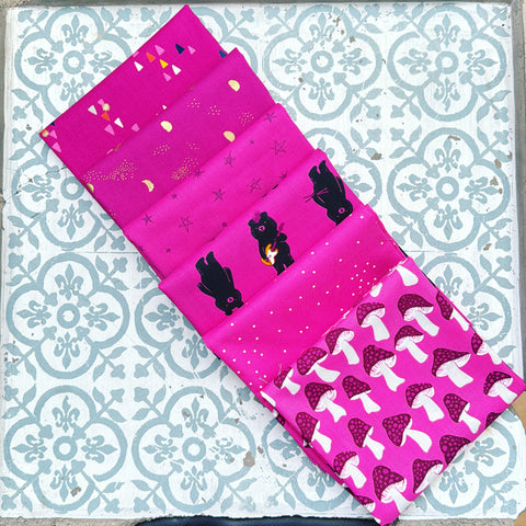 {New Arrival} Moda Ruby Star Society Sampler Curated Fat Quarter Bundle x 6 Berry Kiss