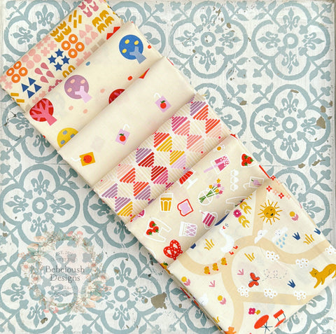 {New Arrival} Moda Ruby Star Society Sampler Curated Fat Quarter Bundle x 6 Bun E's Market Shell
