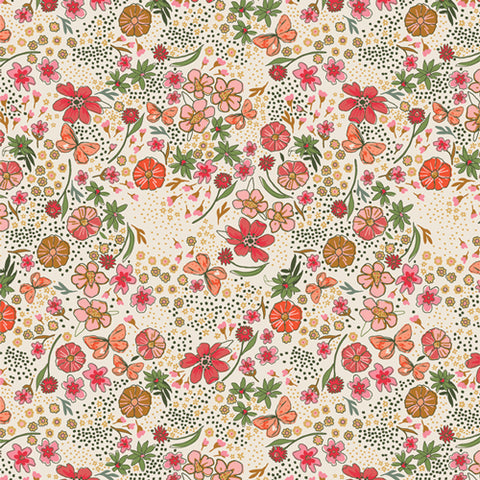 {New Arrival} Art Gallery Fabrics The Flower Fields Floral Abundance Shine FAT QUARTER