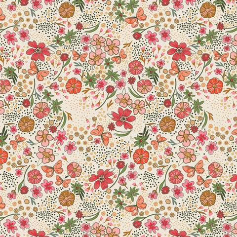 {New Arrival} Art Gallery Fabrics The Flower Fields Floral Abundance Shine