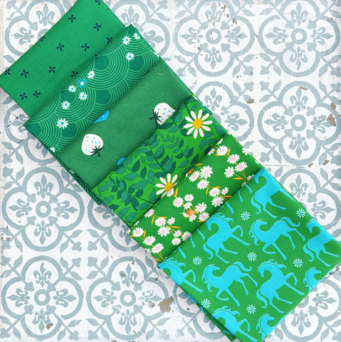 {New Arrival} Moda Ruby Star Society Sampler Curated Fat Quarter Bundle x 6 Verdant