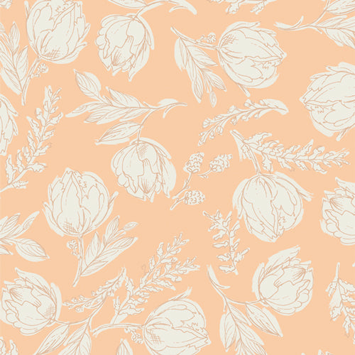 Art Gallery Fabrics Nectarine Fusion Unruly Terrace Nectarine FAT QUARTER