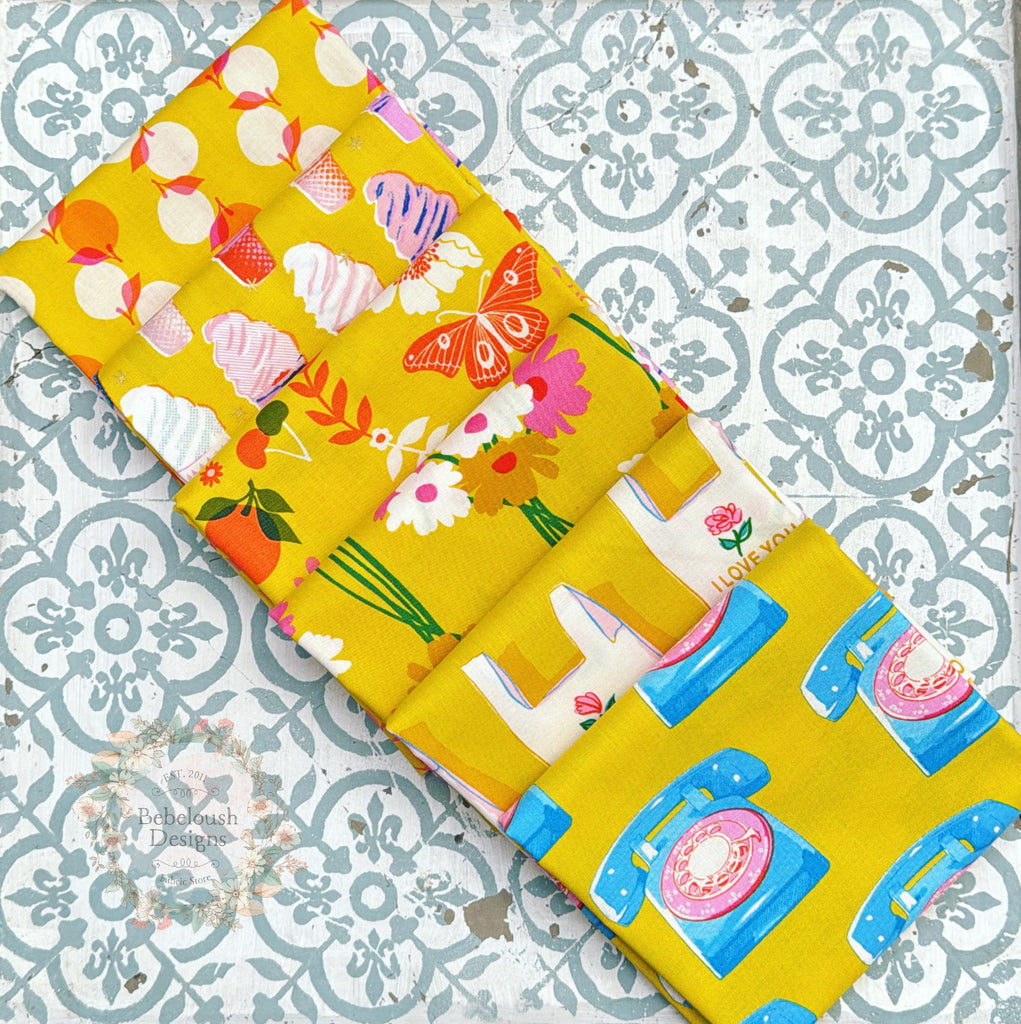 {New Arrival} Moda Ruby Star Society Curated Fat EIGHTH Bundle x 6 Retro Golden Hour