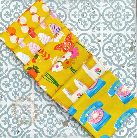 {New Arrival} Moda Ruby Star Society Sampler Curated Fat Quarter Bundle x 6 Retro Golden Hour