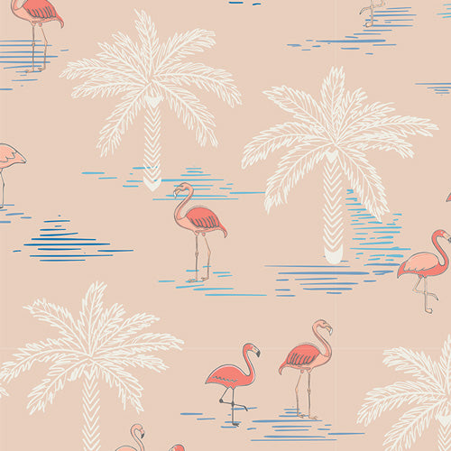{New Arrival} Art Gallery Fabrics Gulf Breeze Flamingo Paradise