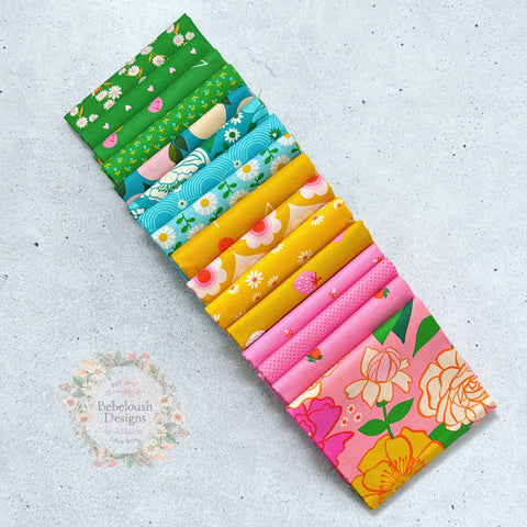 {New Arrival} Moda Ruby Star Society Curated Fat Quarter Bundle x 16 Bloom Bright
