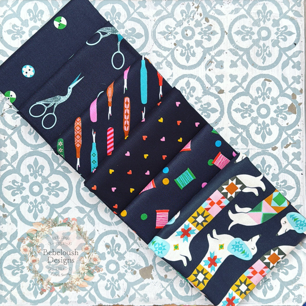 {New Arrival} Moda Ruby Star Society Sampler Curated Fat Quarter Bundle x 6 1-800 Black