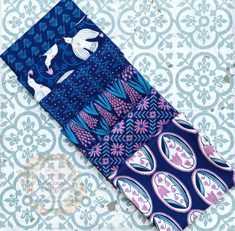 {New Arrival} Moda Ruby Star Society Sampler Curated Fat Quarter Bundle x 6 Paper Bluebell