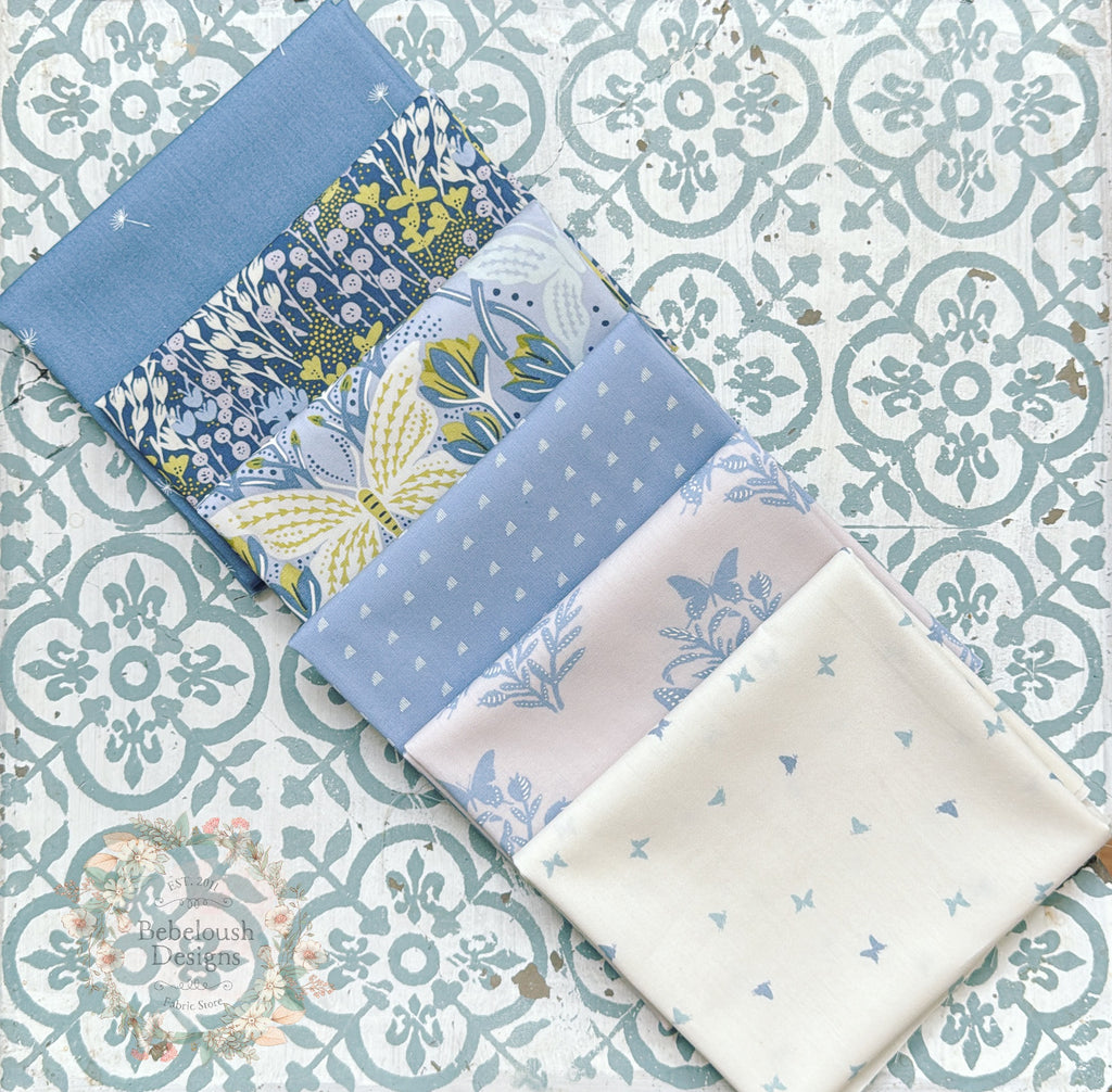 {New Arrival} Art Gallery Fabrics Curated Colour Series Fat Quarter Bundle x 6 Pieces Reflections Dusk