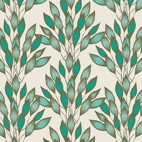 {New Arrival} Art Gallery Fabrics Haven Brushed Leaves Jade FAT QUARTER