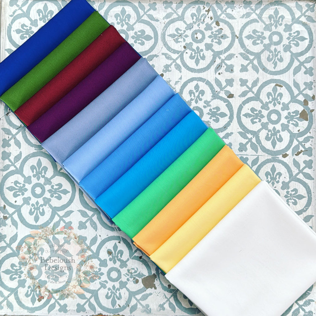{New Arrival} Art Gallery Fabric New Pure Solids 2026 Fat Quarter Bundles x 12 Pieces