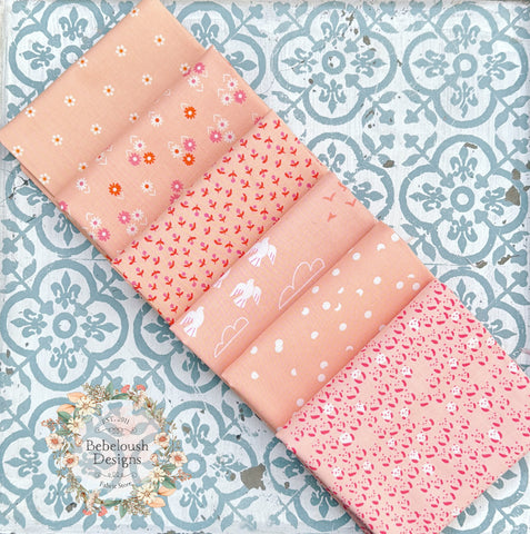 {New Arrival} Moda Ruby Star Society Sampler Curated Fat Quarter Bundle x 6 In Flight Peach
