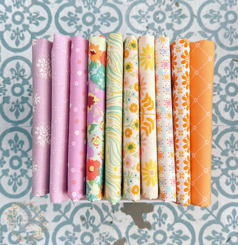 {New Arrival} Art Gallery Fabrics Curated Bundle In the Meadow Series Fat Quarter Bundle x 10 Lavender Fields