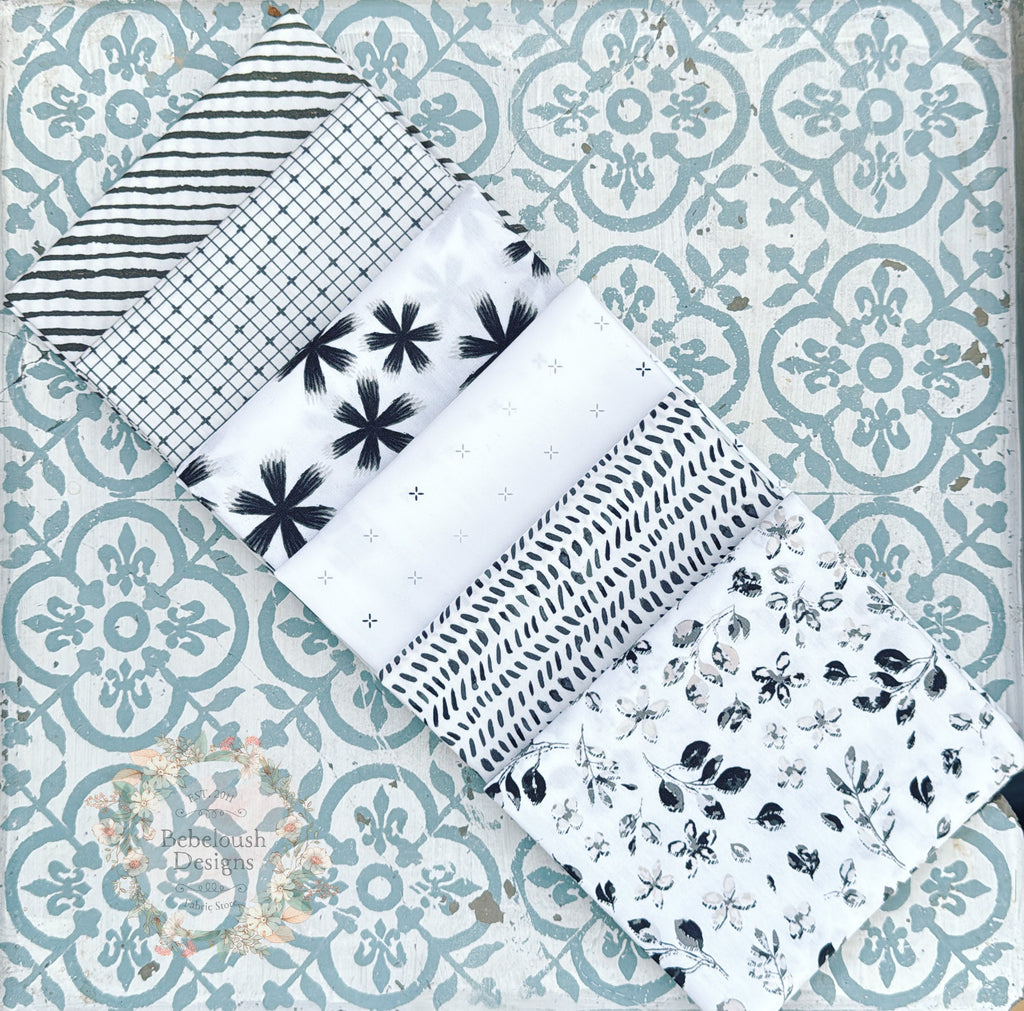 {New Arrival} Art Gallery Fabrics Curated Colour Series Fat Quarter Bundle x 6 Pieces Botanical Imprint