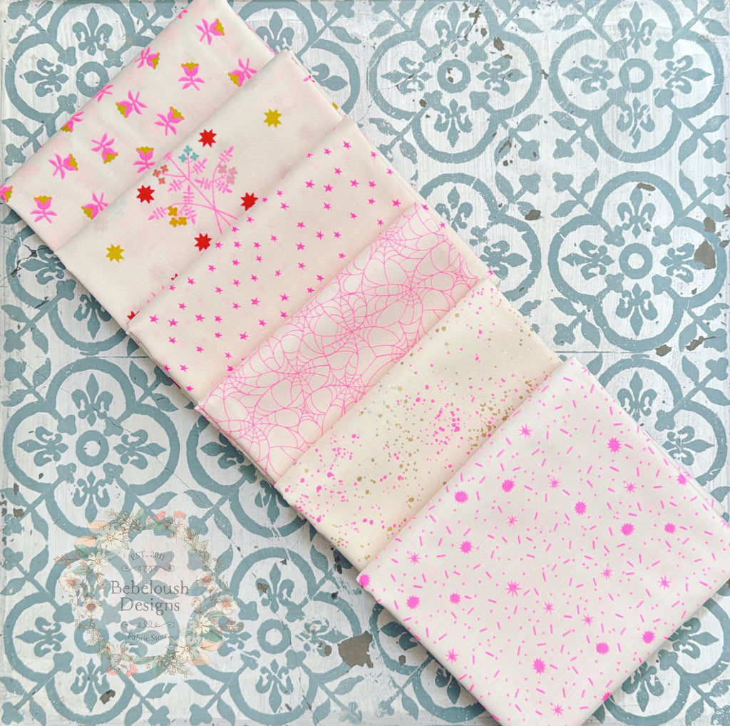{New Arrival} Moda Ruby Star Society Sampler Curated Fat Quarter Bundle x 6 Neon Series 2