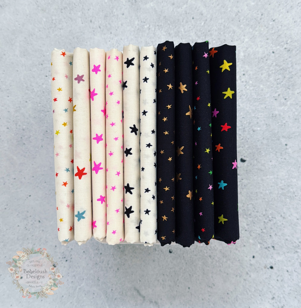 {New Arrival} Moda Ruby Star Society Ultimate Starry Fat Quarter Bundle x 10 Pieces Natural