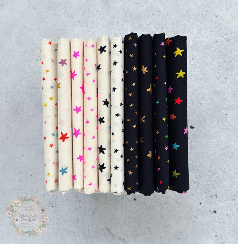 {New Arrival} Moda Ruby Star Society Ultimate Starry Fat Quarter Bundle x 10 Pieces Natural