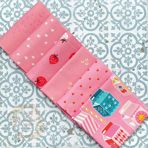 {New Arrival} Moda Ruby Star Society Sampler Curated Fat EIGHTH Bundle x 6 Strawberry Sorbet